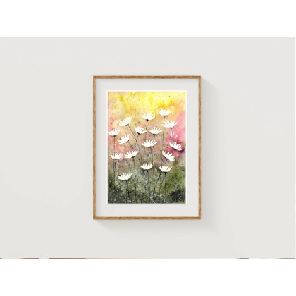 Akwarela A4.  Łąka, Małgorzata Domańska ART, obrazy akwarela