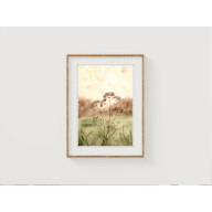 Akwarela A4.  Łąka