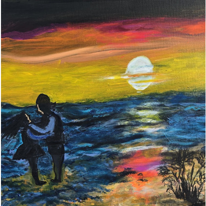 Randka, Krystyna Mościszko, obrazy akryl