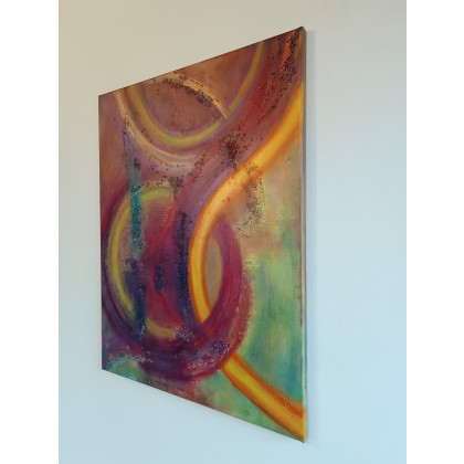 Joanna Bilska - obrazy akryl - Abstrakcja 70x90 cm Akryl na płótnie Abstrakcja foto #3