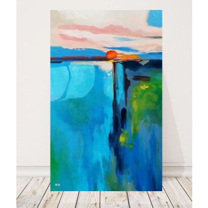 Paulina Lebida - obrazy akryl - Krajobraz abstrakcyjny -obraz akrylowy 80/50 cm foto #1