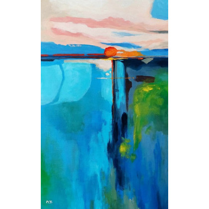 Paulina Lebida - obrazy akryl - Krajobraz abstrakcyjny -obraz akrylowy 80/50 cm foto #2