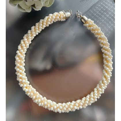 Naszyjnik Perłowy Sznur Koralikowy, unikatart, korale,naszyjniki