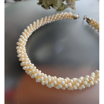 unikatart - korale,naszyjniki - Naszyjnik Perłowy Sznur Koralikowy foto #2