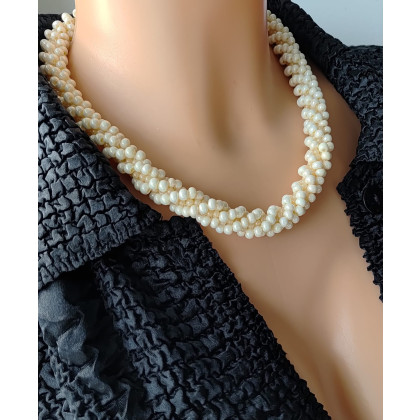 unikatart - korale,naszyjniki - Naszyjnik Perłowy Sznur Koralikowy foto #3