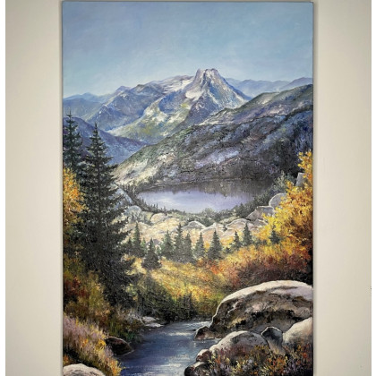 Złota jesień w górach., Myroslava Burlaka, obrazy olejne