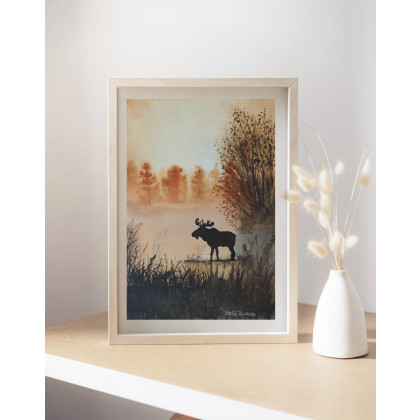 Akwarela Akwarelka Obraz pt: Mglisty Majestat, Beata Rudecka, obrazy akwarela