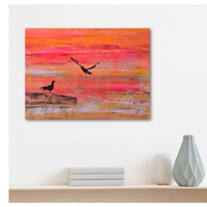 Ewa Mościszko - obrazy akryl - Nasze Randez-Vous,  obraz akrylowy na płótnie,  30x40x1cm foto #1