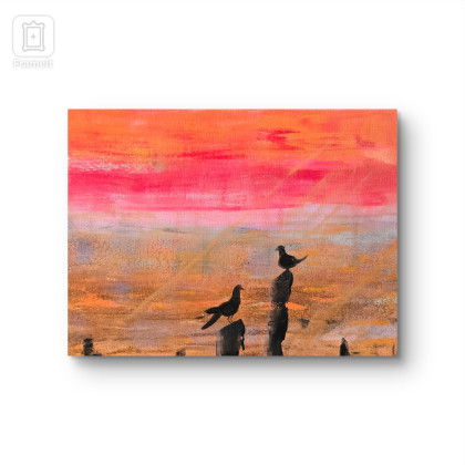 Ewa Mościszko - obrazy akryl - Nasze Randez-Vous,  obraz akrylowy na płótnie,  30x40x1cm foto #1