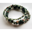 Komplet trzech bransoletek z howlitu na gumce