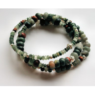 Komplet trzech bransoletek z howlitu na gumce