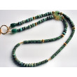 Długi naszyjnik z jaspisu aQua i agatu