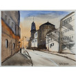 Akwarela Akwarelka Obraz pt: Uliczka