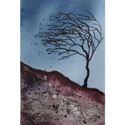 Akwarela Akwarelka Obraz pt: Wiatr, Beata Rudecka, obrazy akwarela