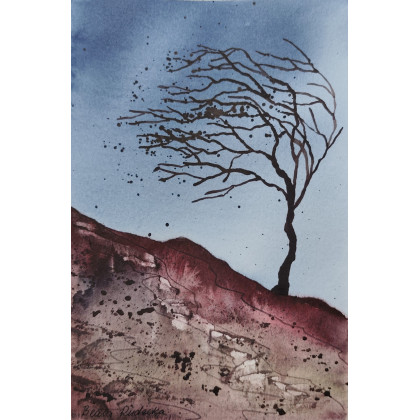 Beata Rudecka - obrazy akwarela - Akwarela Akwarelka Obraz pt: Wiatr foto #2