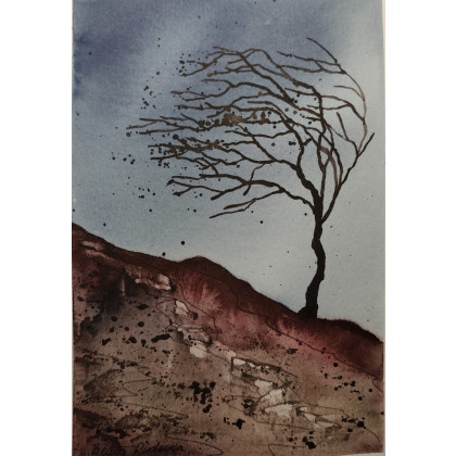 Beata Rudecka - obrazy akwarela - Akwarela Akwarelka Obraz pt: Wiatr foto #3