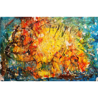 Kamelon..., Dariusz Grajek, olej + akryl