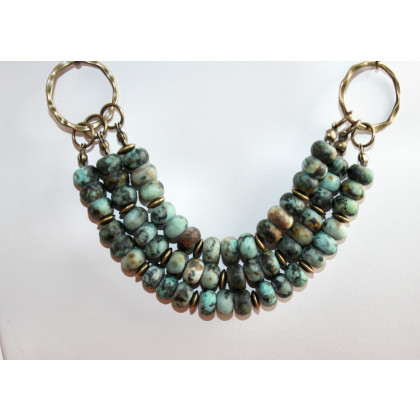 Katarzyna Gątkiewicz - korale,naszyjniki - Krótki naszyjnik z jaspisu aQua foto #2