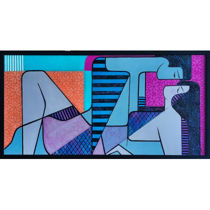 Rozmowy nocą, Iwona Wierkowska-Rogowska, obrazy akryl