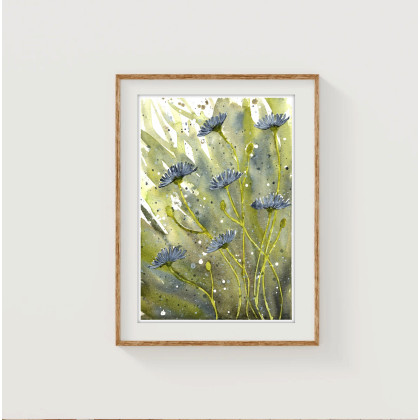 Małgorzata Domańska ART - obrazy akwarela - Akwarela A5. Chabry foto #1