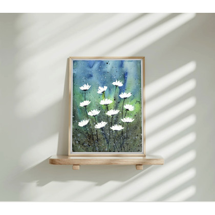 Akwarela A5. Łąka, Małgorzata Domańska ART, obrazy akwarela