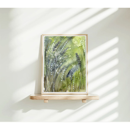 Akwarela A5. Trawy, Małgorzata Domańska ART, obrazy akwarela