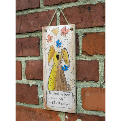 Deseczka z sentencją - Mój piesek, 4mara, dekory wiszące