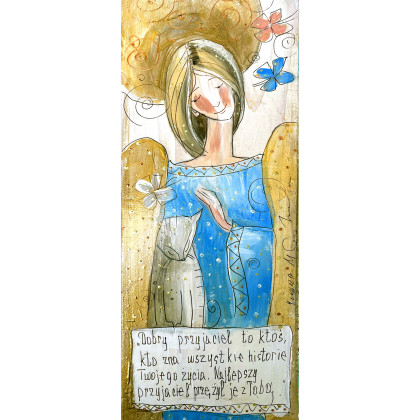 4mara - dekory wiszące - Deseczka z sentencją - Dobry przyjaciel... foto #1