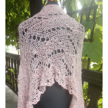 Danuta Zgoł - chusty,apaszki - Moherowy szal na drutach foto #1