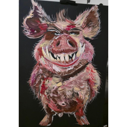 Świnka, Wojciech Adalberto, obrazy akryl