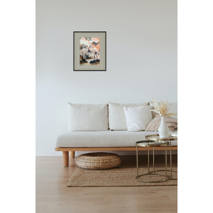 Joanna Tomczyk - obrazy akwarela - Spotkanie w ciszy jeziora, Akwarela 24x32 cm foto #2