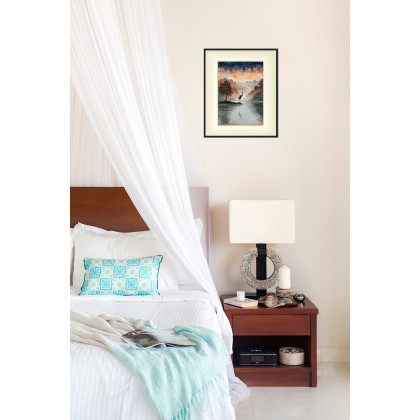 Joanna Tomczyk - obrazy akwarela - O zmierzchu nad stawem, Akwarela 24x32 cm foto #4