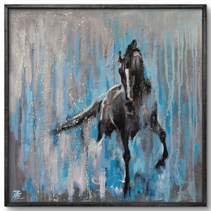 Deszcz 1, Justyna Zielonka, obrazy olejne