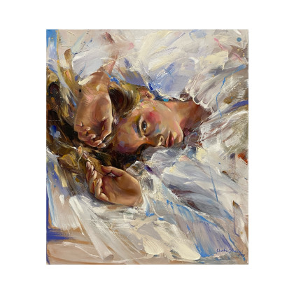 TUŻ PRZED SNEM, Jolanta Strzelczyk, obrazy olejne