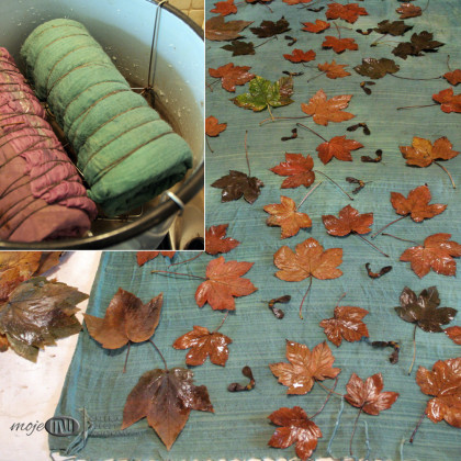 Moje MW - szale - Szal Eko-druk / bawełna morska foto #4