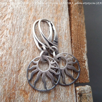 YOU ARE MY SUNSHINE kolczyki ze srebra, szarotka, kolczyki 