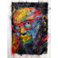 ABSTRAKCYJNA TWARZ Z WŁÓKIEN