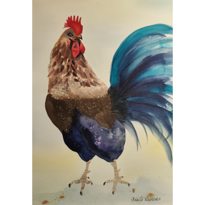 Beata Rudecka - obrazy akwarela - Akwarela Akwarelka Obraz pt: Strażnik Świtu foto #2