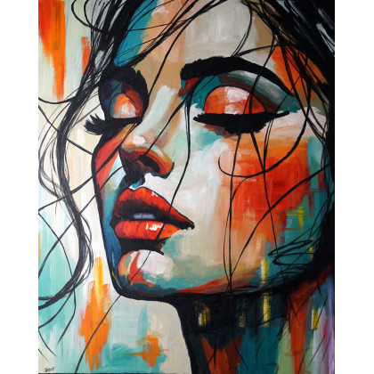 W głębi siebie 80x100, Rafal Stach, olej + akryl