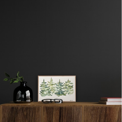 Marta Hajduk-Pawlica - obrazy akwarela - Choinki A4 - akwarela foto #2