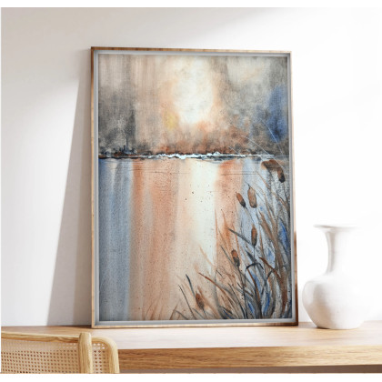 Małgorzata Domańska ART - obrazy akwarela - Akwarela 30x40cm. Szuwary foto #1