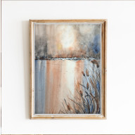 Akwarela 30x40cm. Szuwary