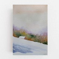 Zima-  akwarela formatu 25/18 cm