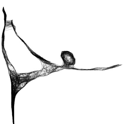 Maja Gajewska - grafika tech. mieszana - Oprawiona grafika JOGA - nr 147 foto #1