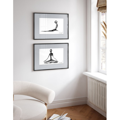 Maja Gajewska - grafika tech. mieszana - Oprawiona grafika JOGA - nr 148 foto #3