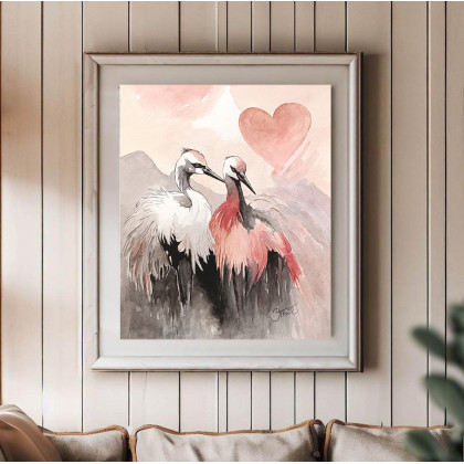 Joanna Tomczyk - obrazy z żywicy epoksydowej - W rytmie serca, Akwarela 24x32 cm foto #3