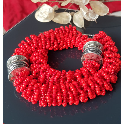 unikatart - korale,naszyjniki - Naszyjnik Czerwona Slowianka foto #1