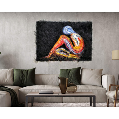 Grzegorz Zalewski - tkanina - Duży Obraz z Włókien Sizal foto #3