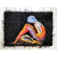 DUŻY OBRAZ Z WŁÓKIEN SIZAL