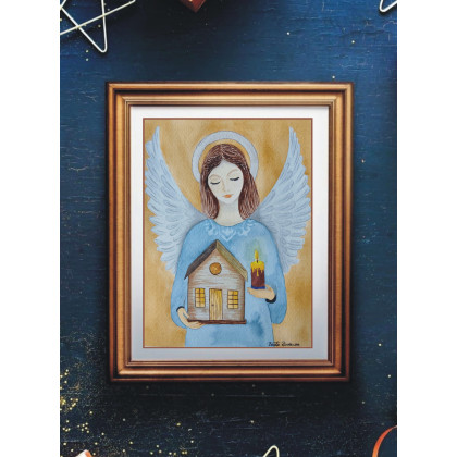 Akwarela Akwarelka Obraz pt: Anioł Opiekun, Beata Rudecka, obrazy akwarela